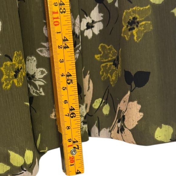 Madewell Flowy Green Floral Cinch-Waist Tiered Midi Dress in Wildblooms Size XS - Picture 13 of 16